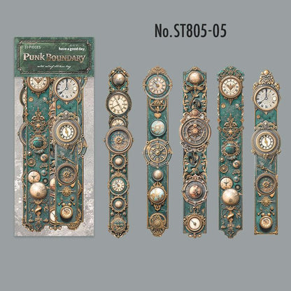 ST805 シール 装飾 飾り 歯車 時計 金具 スチームパンク