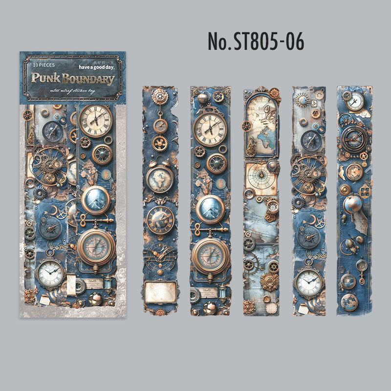 ST805 シール 装飾 飾り 歯車 時計 金具 スチームパンク
