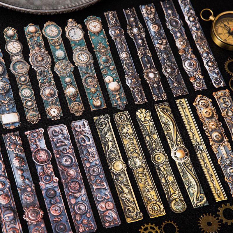 ST805 シール 装飾 飾り 歯車 時計 金具 スチームパンク