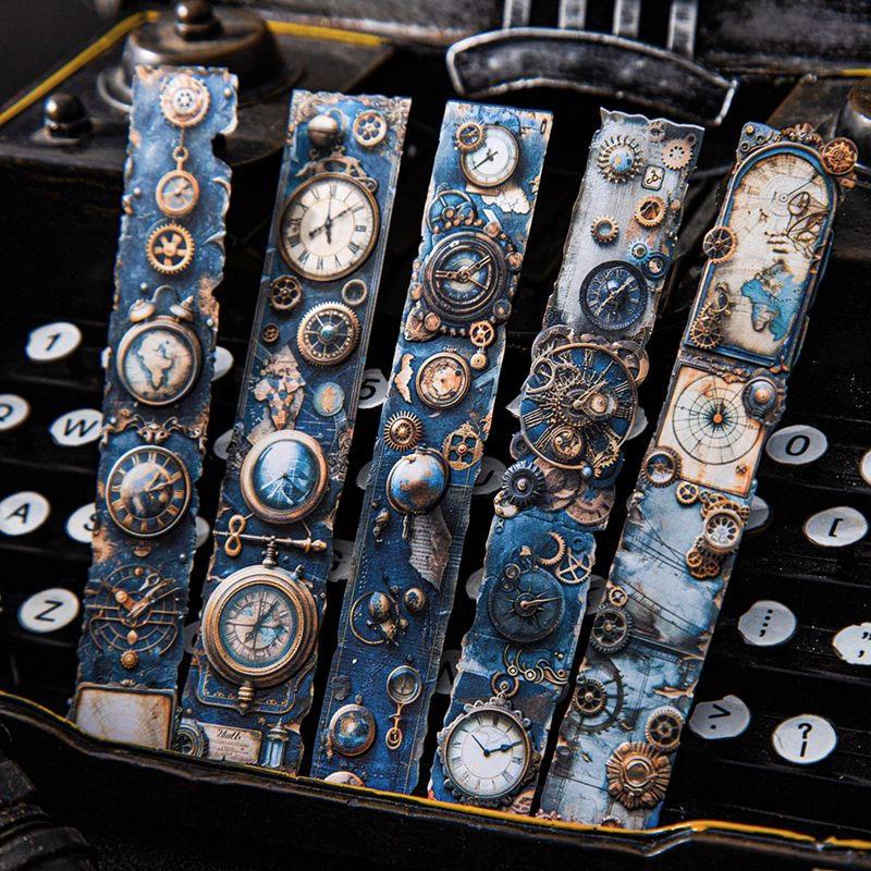 ST805 シール 装飾 飾り 歯車 時計 金具 スチームパンク