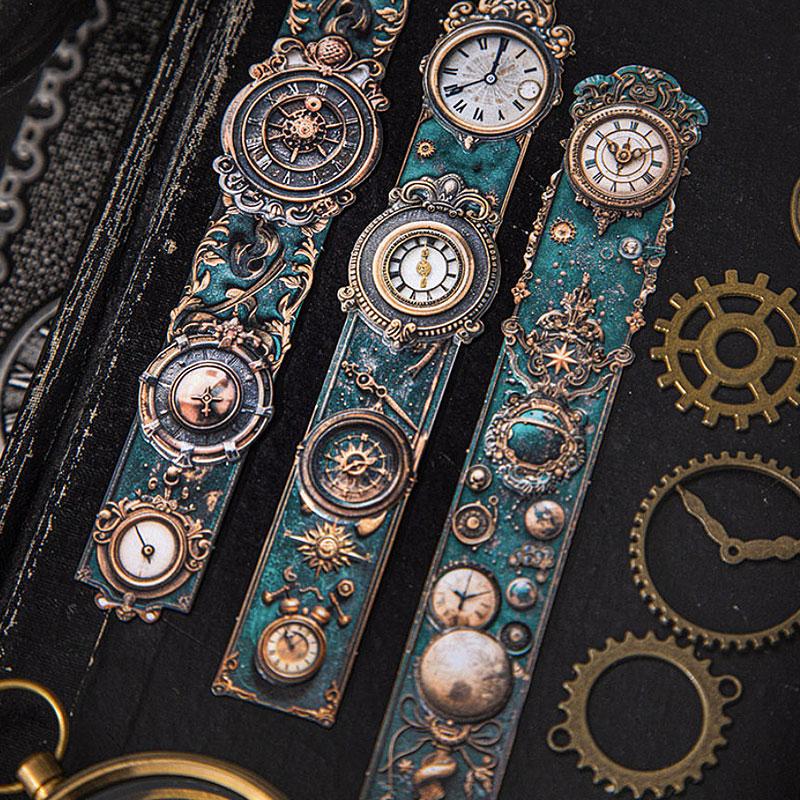 ST805 シール 装飾 飾り 歯車 時計 金具 スチームパンク