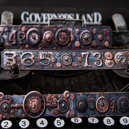 ST805 シール 装飾 飾り 歯車 時計 金具 スチームパンク