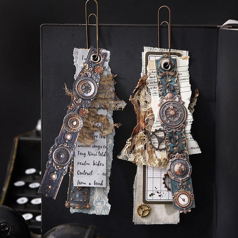 ST805 シール 装飾 飾り 歯車 時計 金具 スチームパンク