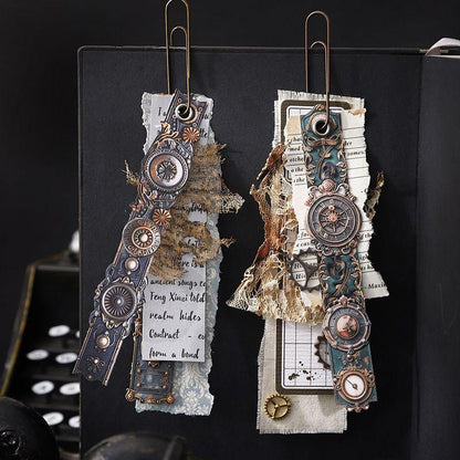 ST805 シール 装飾 飾り 歯車 時計 金具 スチームパンク