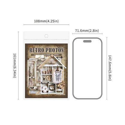 ST807 シール 家具 棚 キャビネット 本棚 アンティーク ヴィンテージ