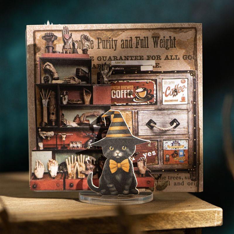 ST807 シール 家具 棚 キャビネット 本棚 アンティーク ヴィンテージ