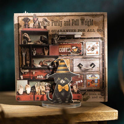 ST807 シール 家具 棚 キャビネット 本棚 アンティーク ヴィンテージ