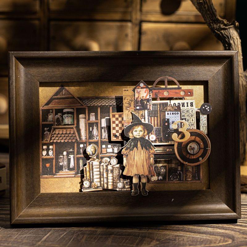 ST807 シール 家具 棚 キャビネット 本棚 アンティーク ヴィンテージ