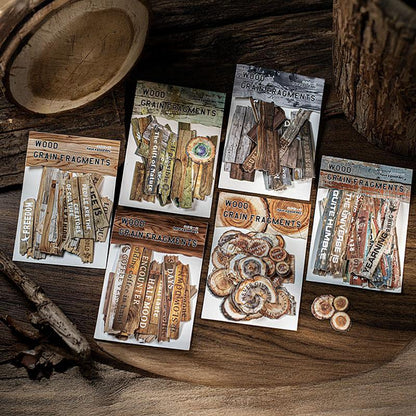 ST810 シール 木目 板 丸太 看板 フレーズ 英語 英単語