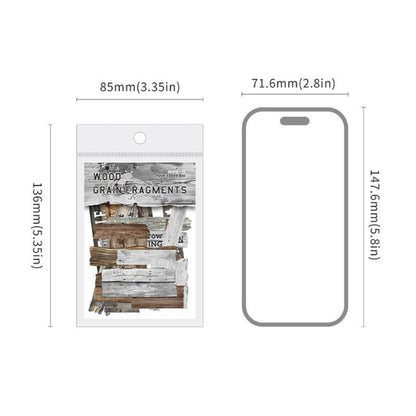 ST810 シール 木目 板 丸太 看板 フレーズ 英語 英単語