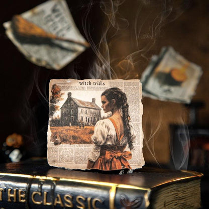 ST813 シール 魔女 お化け 幽霊 新聞 ハロウィン ニュースペーパー