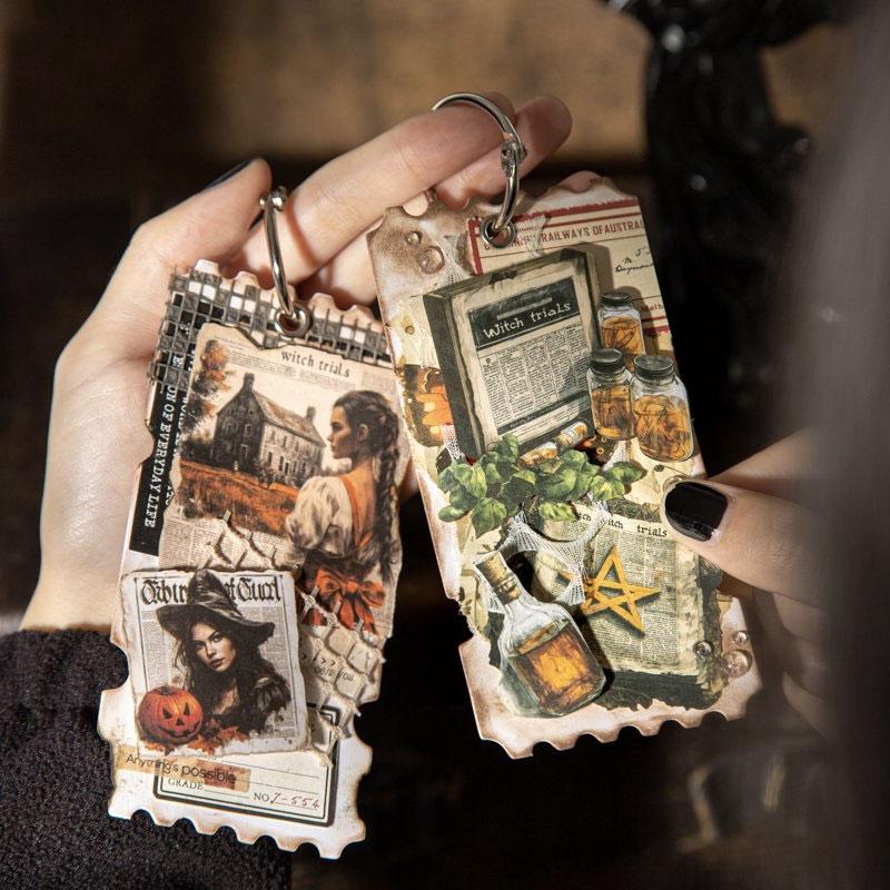 ST813 シール 魔女 お化け 幽霊 新聞 ハロウィン ニュースペーパー