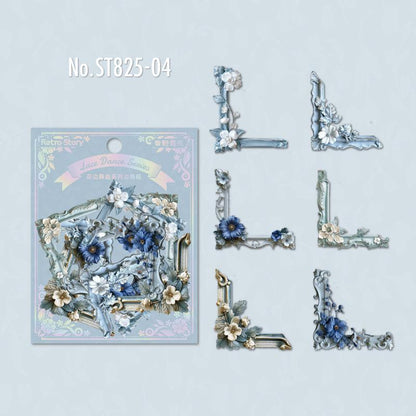 ST825｜角 コーナー 額縁 フレーム バラ 花 アクセント 装飾