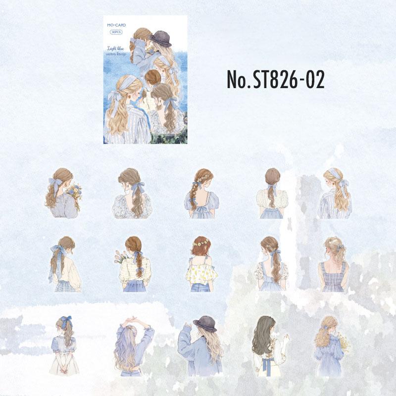 ST826｜人物 後ろ姿 横顔 振り返り 女性 おしゃれ