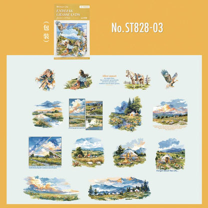 ST828｜四季 風景 自然 季節 春夏秋冬 桜 紅葉 夏山 雪山 夜空