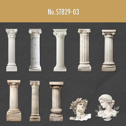 ST829｜石柱 円柱 遺跡 ギリシャ イタリア 石像 彫像