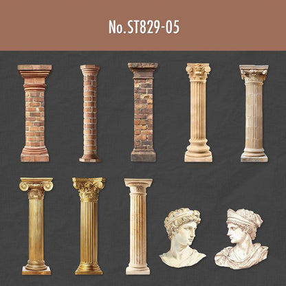 ST829｜石柱 円柱 遺跡 ギリシャ イタリア 石像 彫像
