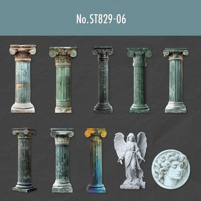 ST829｜石柱 円柱 遺跡 ギリシャ イタリア 石像 彫像