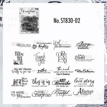 ST830｜英語 フレーズ 英文 英単語 英字 アルファベット