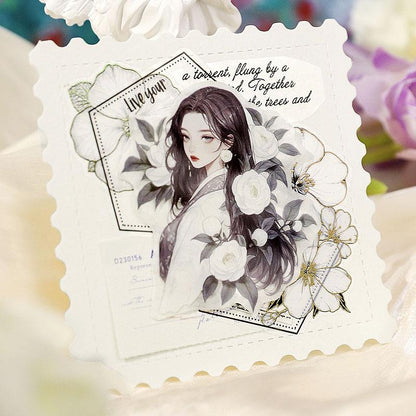 ST831 フレーム 透明 ラベル 枠 額縁 ノート 丸 三角 四角 コラージュ素材 コラージュ シール ステッカー 紙もの 手帳 日記 海外 紙モノ 紙物