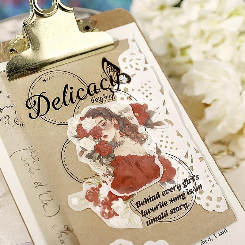 ST831 フレーム 透明 ラベル 枠 額縁 ノート 丸 三角 四角 コラージュ素材 コラージュ シール ステッカー 紙もの 手帳 日記 海外 紙モノ 紙物