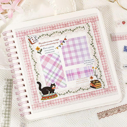 ST834 リボン レース ロングステッカー 装飾 アクセント 飾り コラージュ素材 コラージュ シール ステッカー 紙もの 手帳 日記 海外 紙モノ 紙物