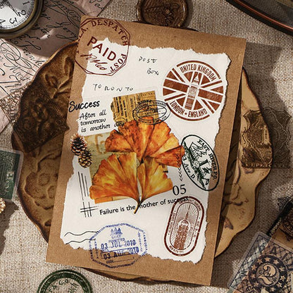 ST837 スタンプ 切手 ハンコ 判子 消印 コラージュ素材 コラージュ シール ステッカー 紙もの 手帳 日記 海外 紙モノ 紙物