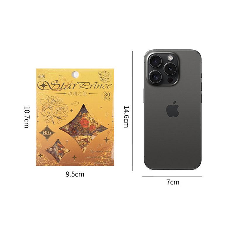 ST840 人物 男の子 男性 星の王子さま コラージュ素材 コラージュ シール ステッカー 紙もの 手帳 日記 海外 紙モノ 紙物