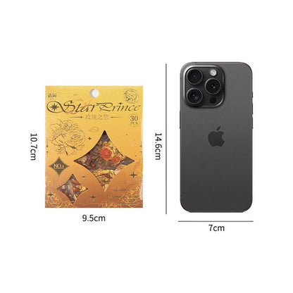 ST840 人物 男の子 男性 星の王子さま コラージュ素材 コラージュ シール ステッカー 紙もの 手帳 日記 海外 紙モノ 紙物