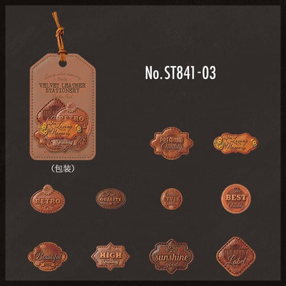 ST841｜レザー タグ ラベル 革製品 皮 革 ワッペン