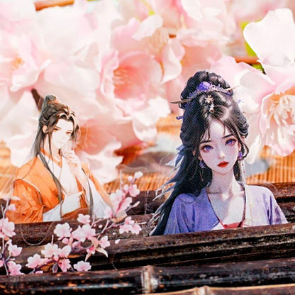 ST874｜人物 女性 女の子 男性 中華風 着物 宮廷