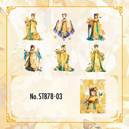 ST878｜人物 女性 女の子 着物 ドレス 中華風