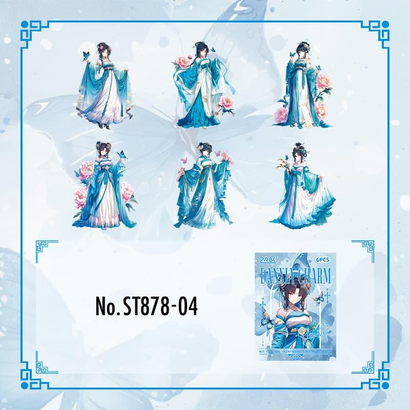 ST878｜人物 女性 女の子 着物 ドレス 中華風