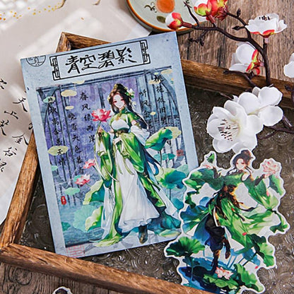ST878｜人物 女性 女の子 着物 ドレス 中華風