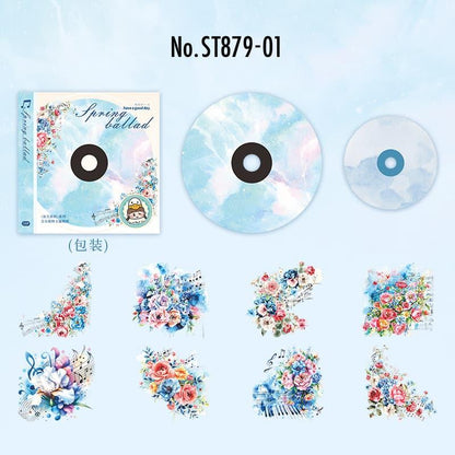 ST879｜音符 音楽 CD レコード ディスク 花