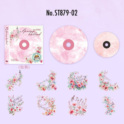 ST879｜音符 音楽 CD レコード ディスク 花