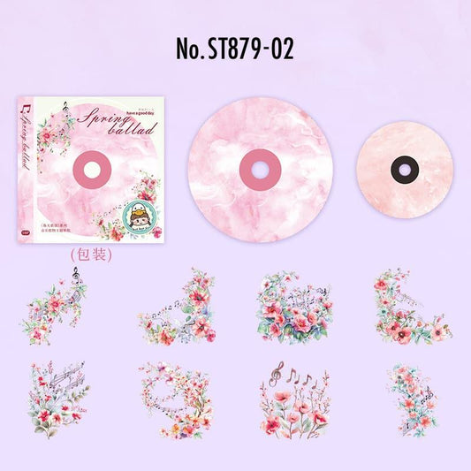 音符・音楽・CDのPETコラージュシール