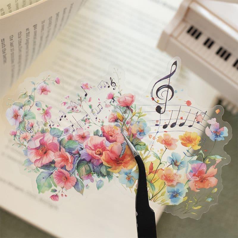 ST879｜音符 音楽 CD レコード ディスク 花