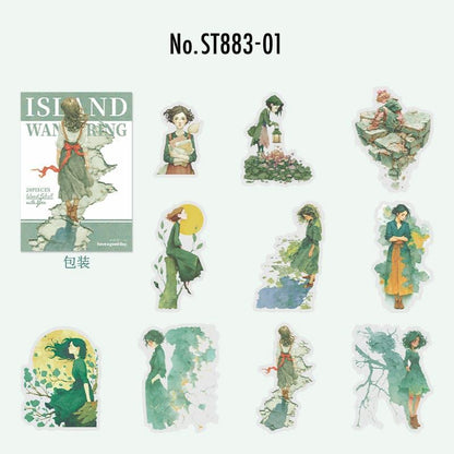 ST883｜人物 女性 女の子 ハート 夢