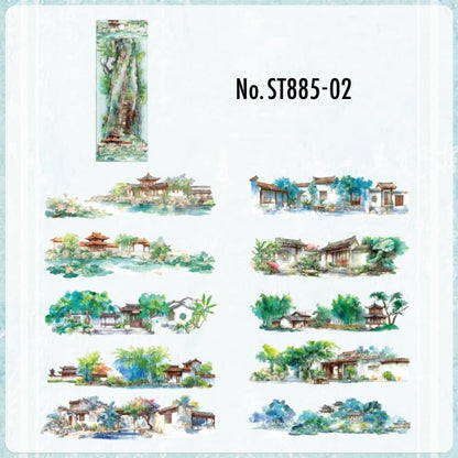 ST885｜中華風 建物 建築 宮廷 風景 背景