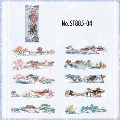 ST885｜中華風 建物 建築 宮廷 風景 背景