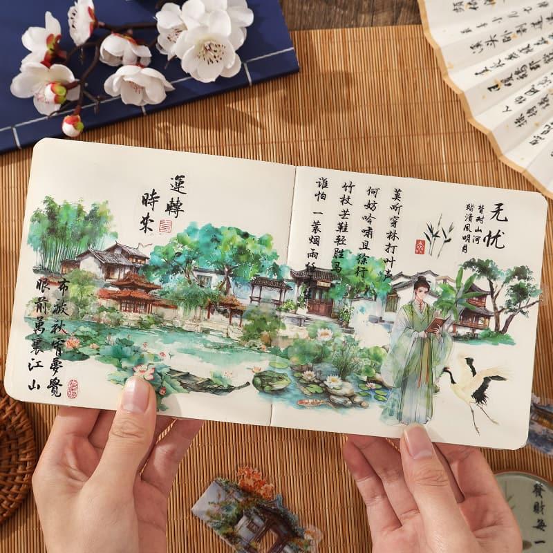 ST885｜中華風 建物 建築 宮廷 風景 背景