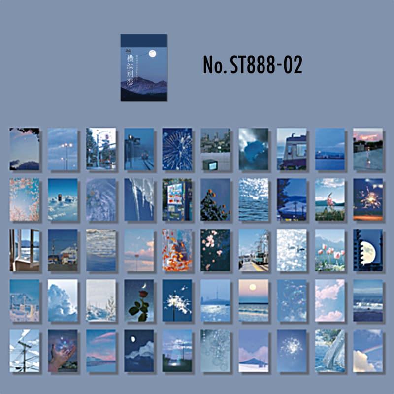 ST888｜風景 背景 写真 バラ 雪景色 緑 シールブック
