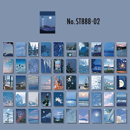 ST888｜風景 背景 写真 バラ 雪景色 緑 シールブック