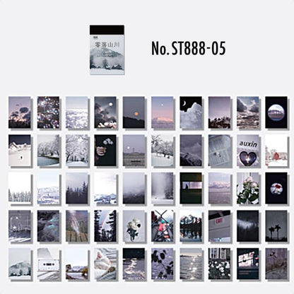 ST888｜風景 背景 写真 バラ 雪景色 緑 シールブック