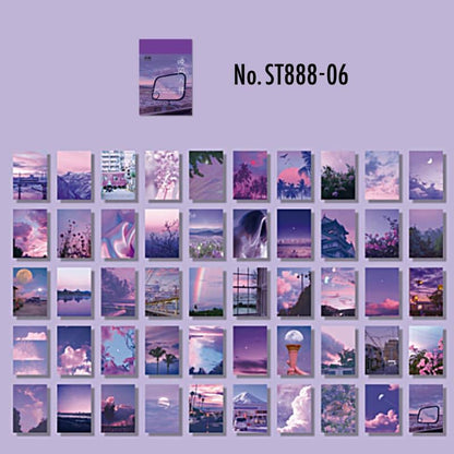 ST888｜風景 背景 写真 バラ 雪景色 緑 シールブック