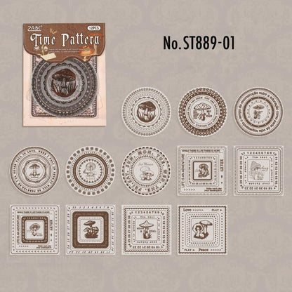 ST889｜フレーム サークル 丸形 額縁 額 蝶 キノコ 月 宇宙