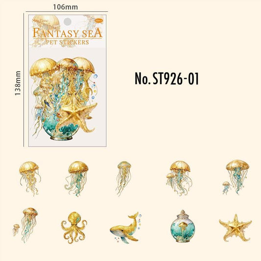 ST926 クラゲ 海 クジラ イカ タコ ヒトデ シャチ 瓶 ボトル