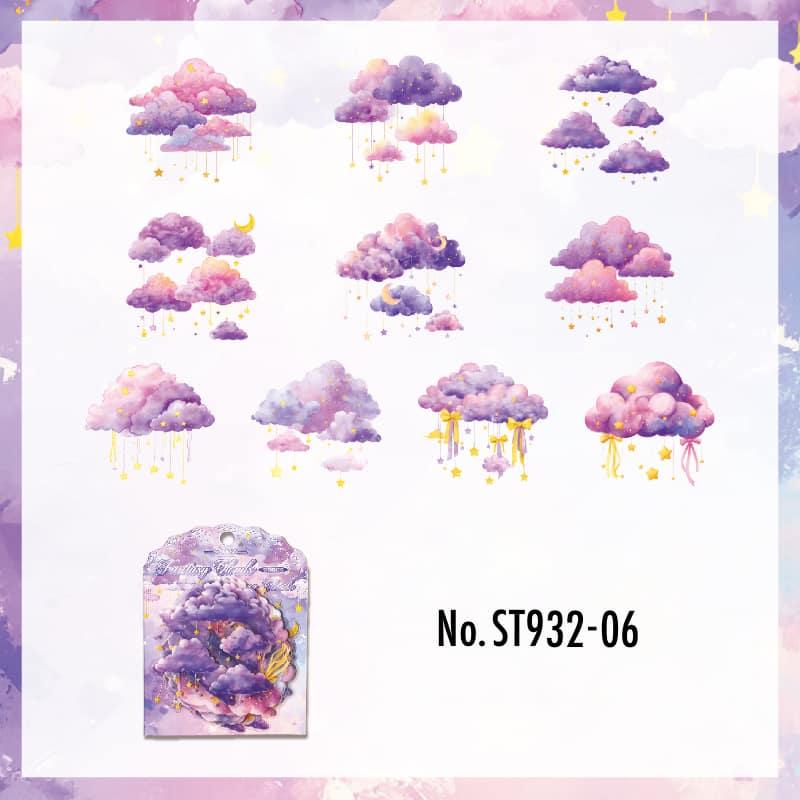 雲・空・天気のPETコラージュシール