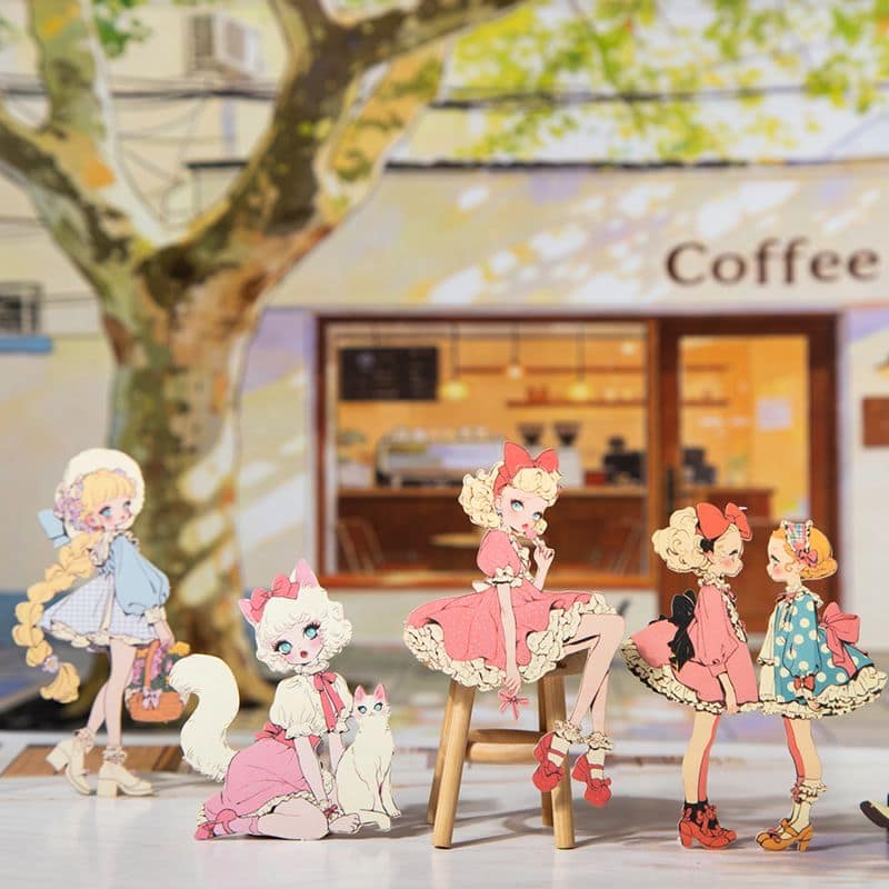 人物・女性のコラージュシール
